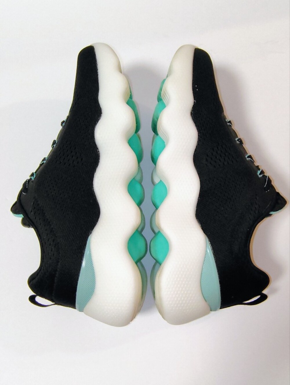 Skechers GOwalk Massage Fit Women's Lace-up Walking Sneakers Black/Turquoise 7 - Picture 9 of 12